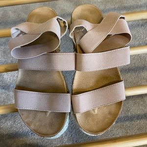 Light pink platform sandals